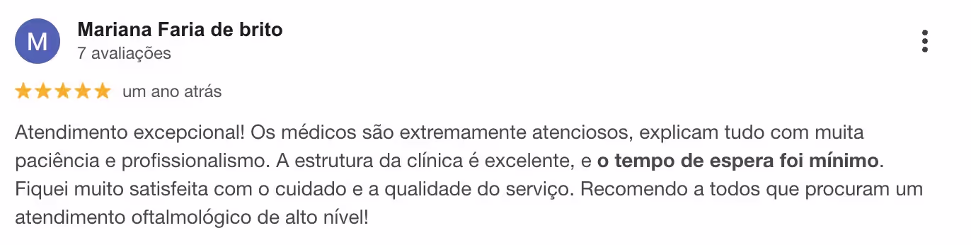 Avaliação de paciente 1